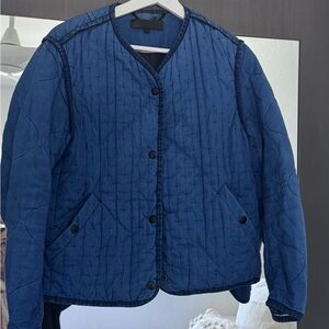 Rag & Bone Blue Utility Jacket Quilted Design